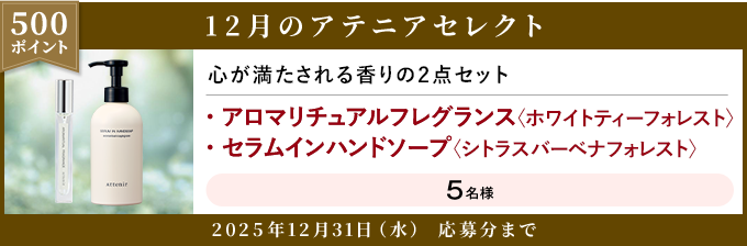500ポイント 12月のアテニアセレクト 2025年12月31日(水) 応募分まで